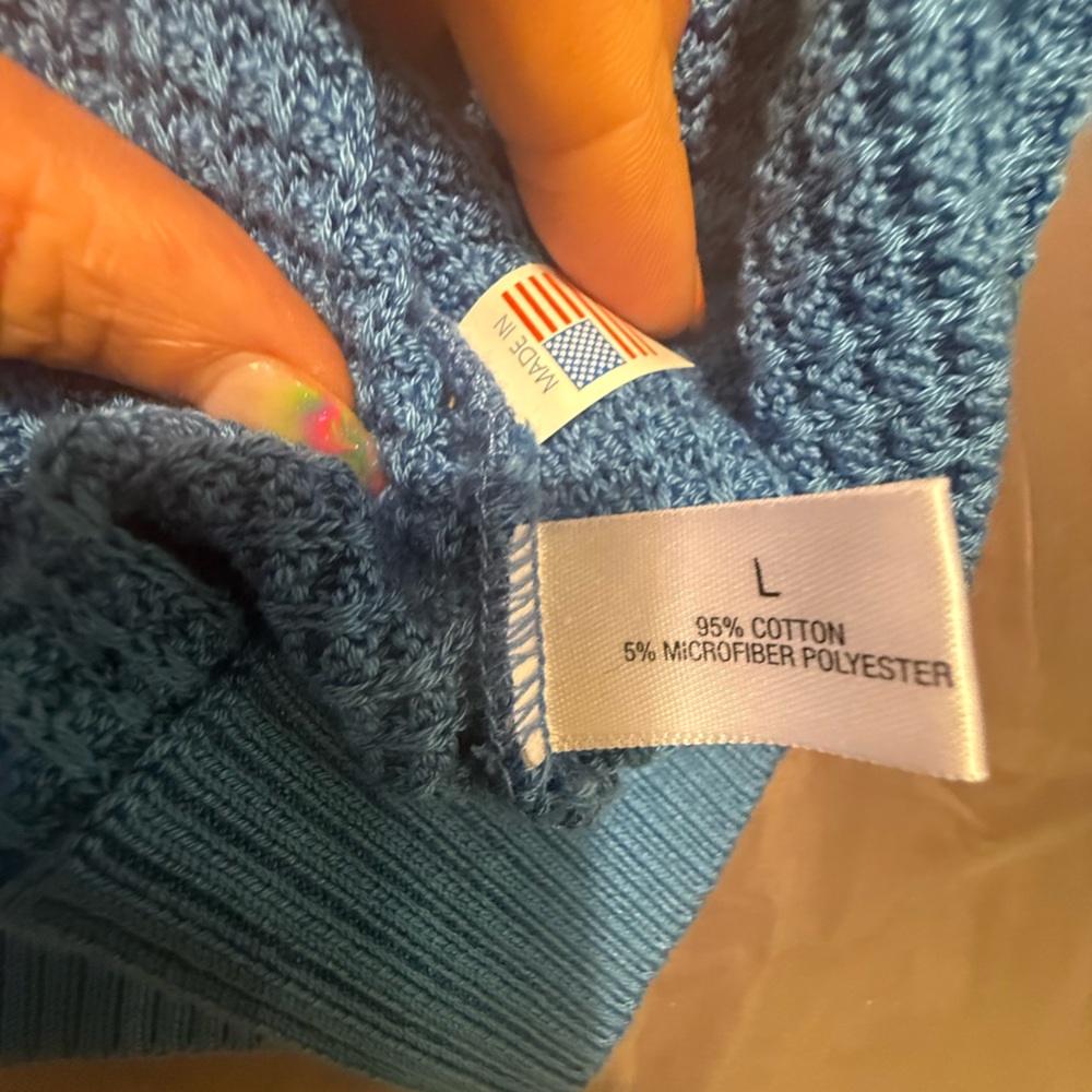Vintage St. Croix Men's Blue Crewneck Golf Sweater Size Large - Picture 10 of 10